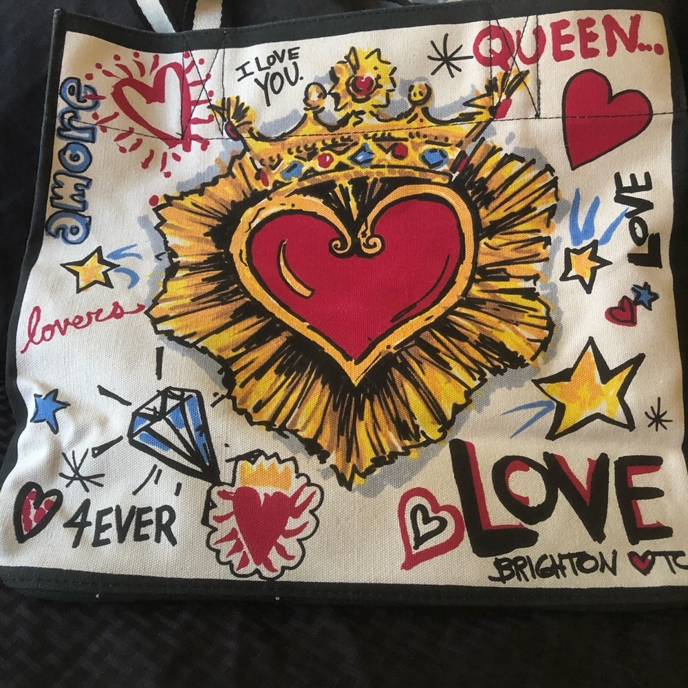 💗 Brighton’s Queen of Love Valentine’s Tote Bag
